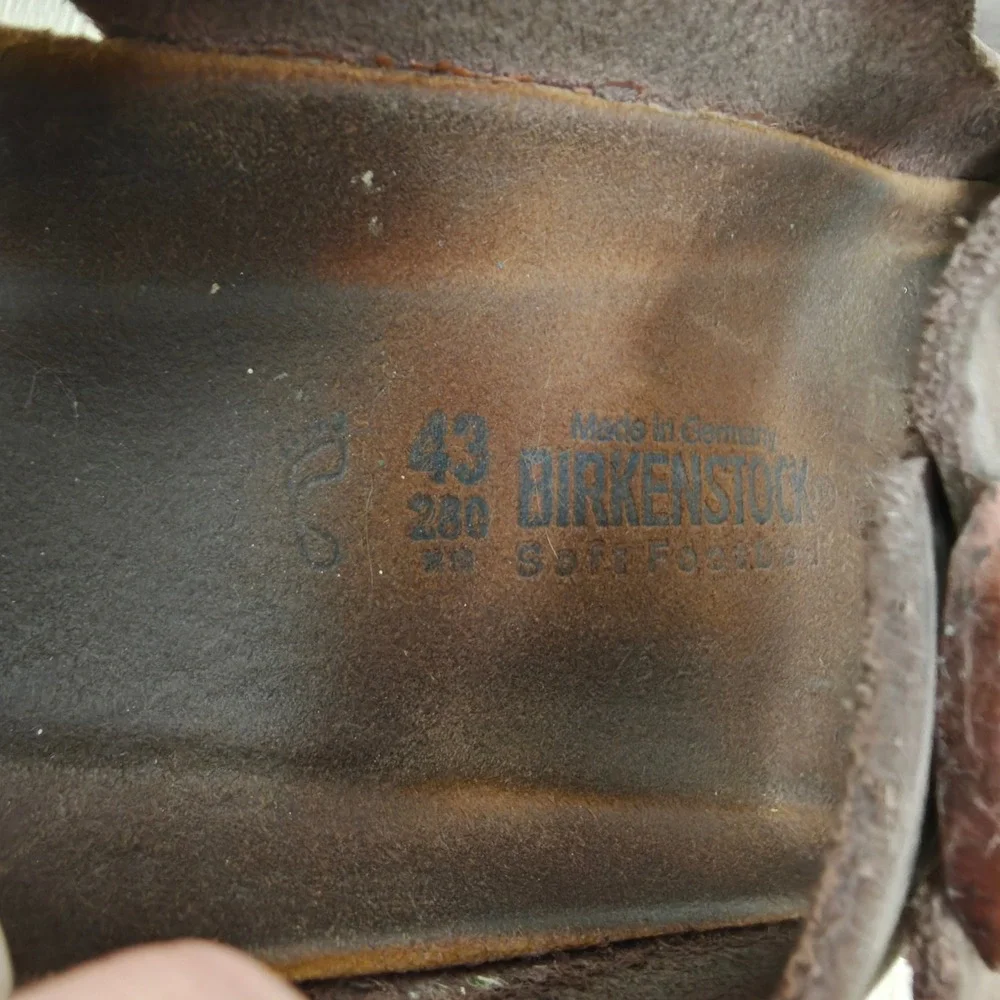 Birkenstock Milano Mens Sandals 43 Brown Oiled Leather Soft Footbed Gorpcore